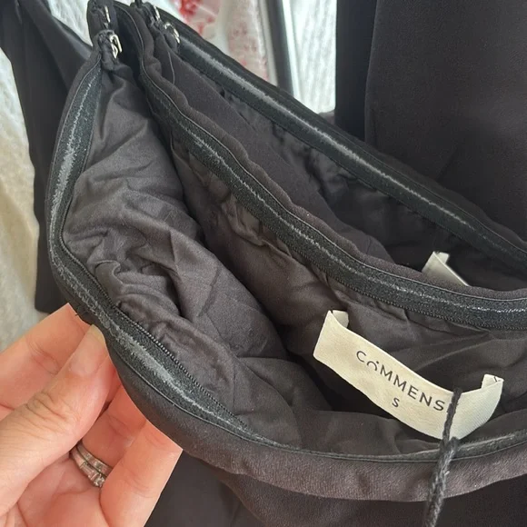 Commense Black Strapless Pleated Dress - Picture 9 of 10